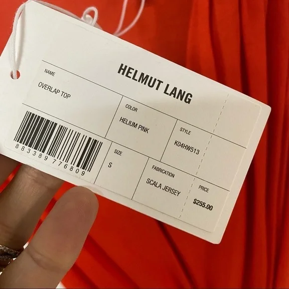 Helmut Lang | Overlap Draped Top In Helium Pink S - Picture 7 of 12
